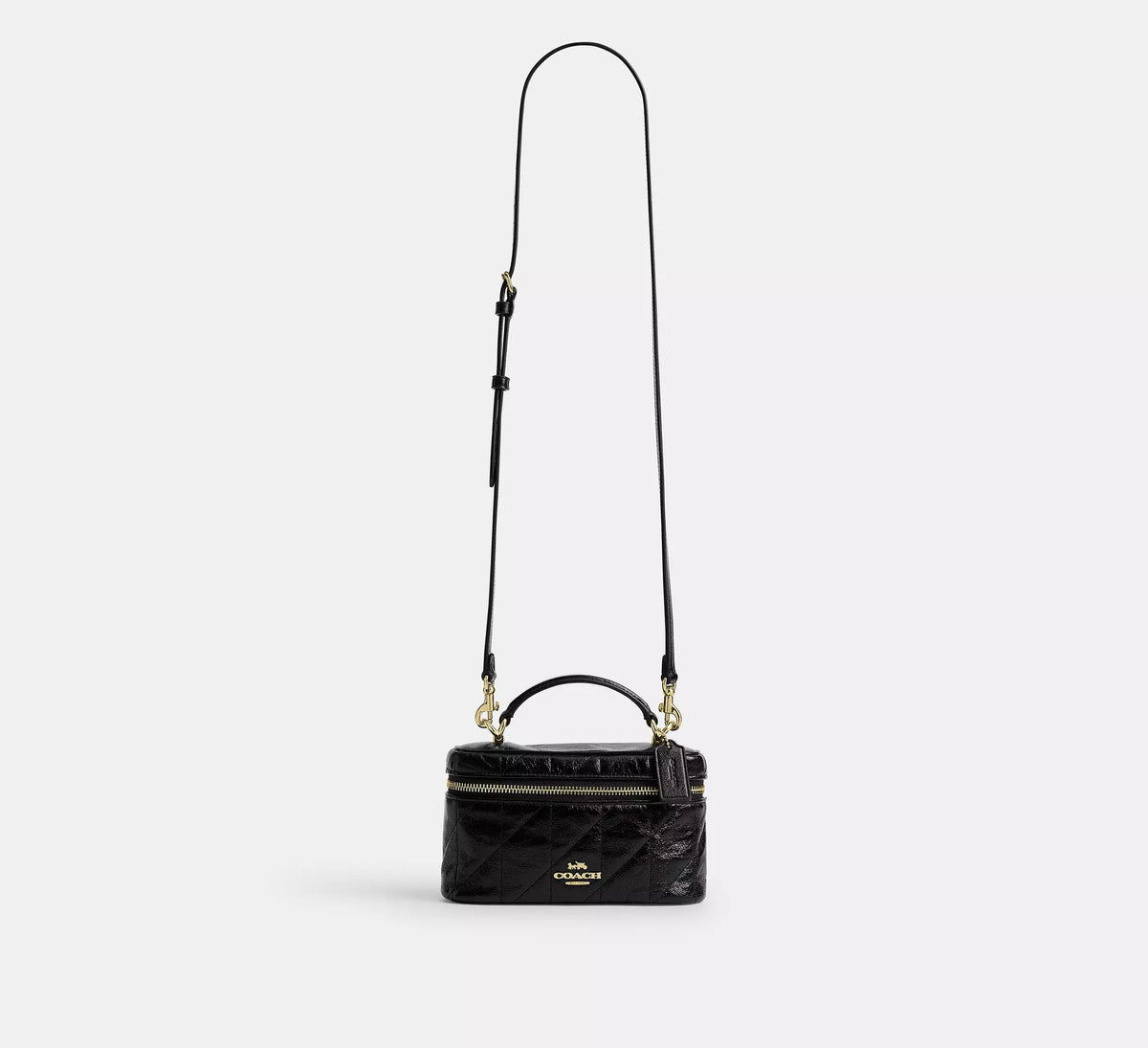 Coach Rainer Crossbody Bag 18 With Quilting  -  Gold/Black