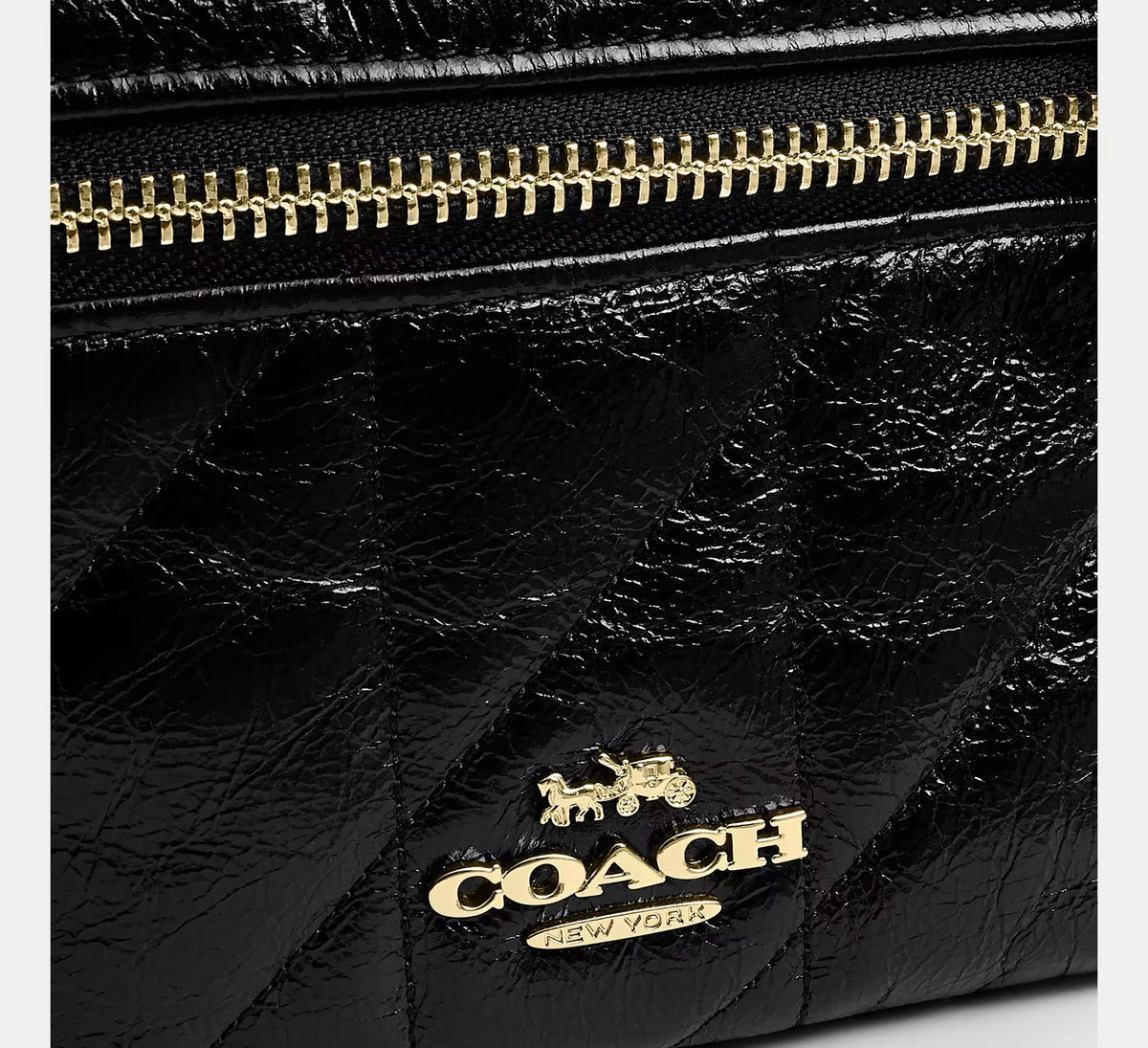 Coach Rainer Crossbody Bag 18 With Quilting  -  Gold/Black