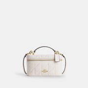 Coach Rainer Crossbody Bag 18 With Quilting  -  Gold/Chalk