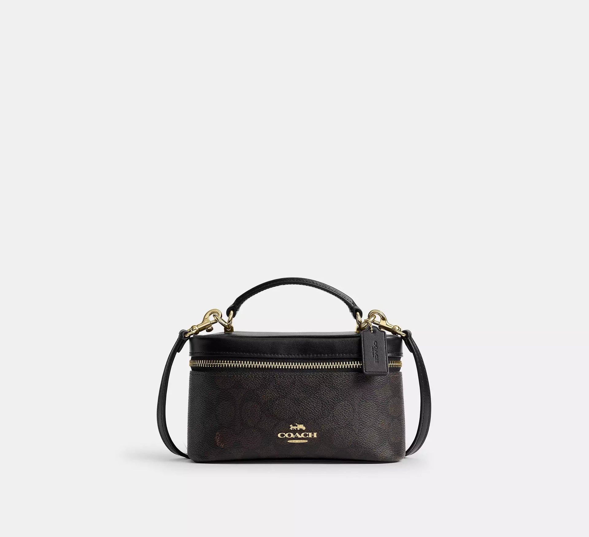 Coach Rainer Crossbody Bag 18 In Signature - Gold/Walnut/Black
