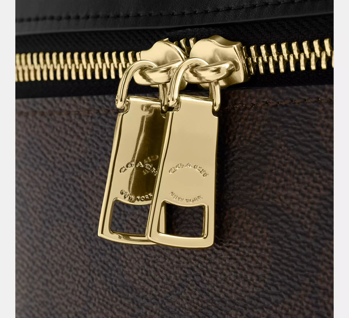 Coach Rainer Crossbody Bag 18 In Signature  -  Gold/Walnut/Black