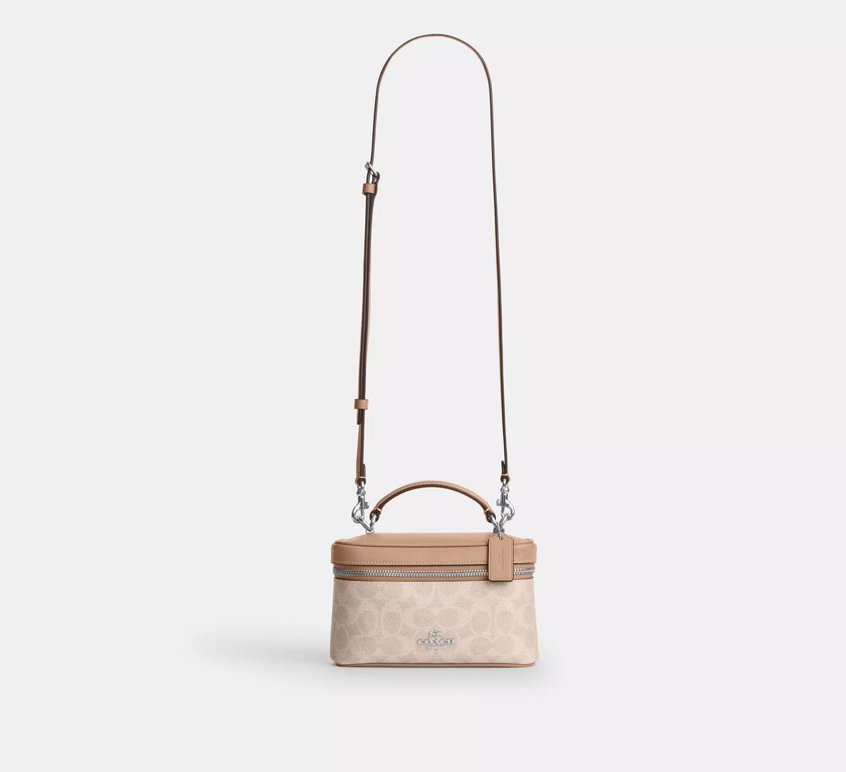 Coach Rainer Crossbody Bag 18 In Signature  -  Silver/Sand/Taupe