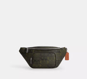 Coach Travis Belt Bag 35 In Signature Camo Print  -  Silver/Green