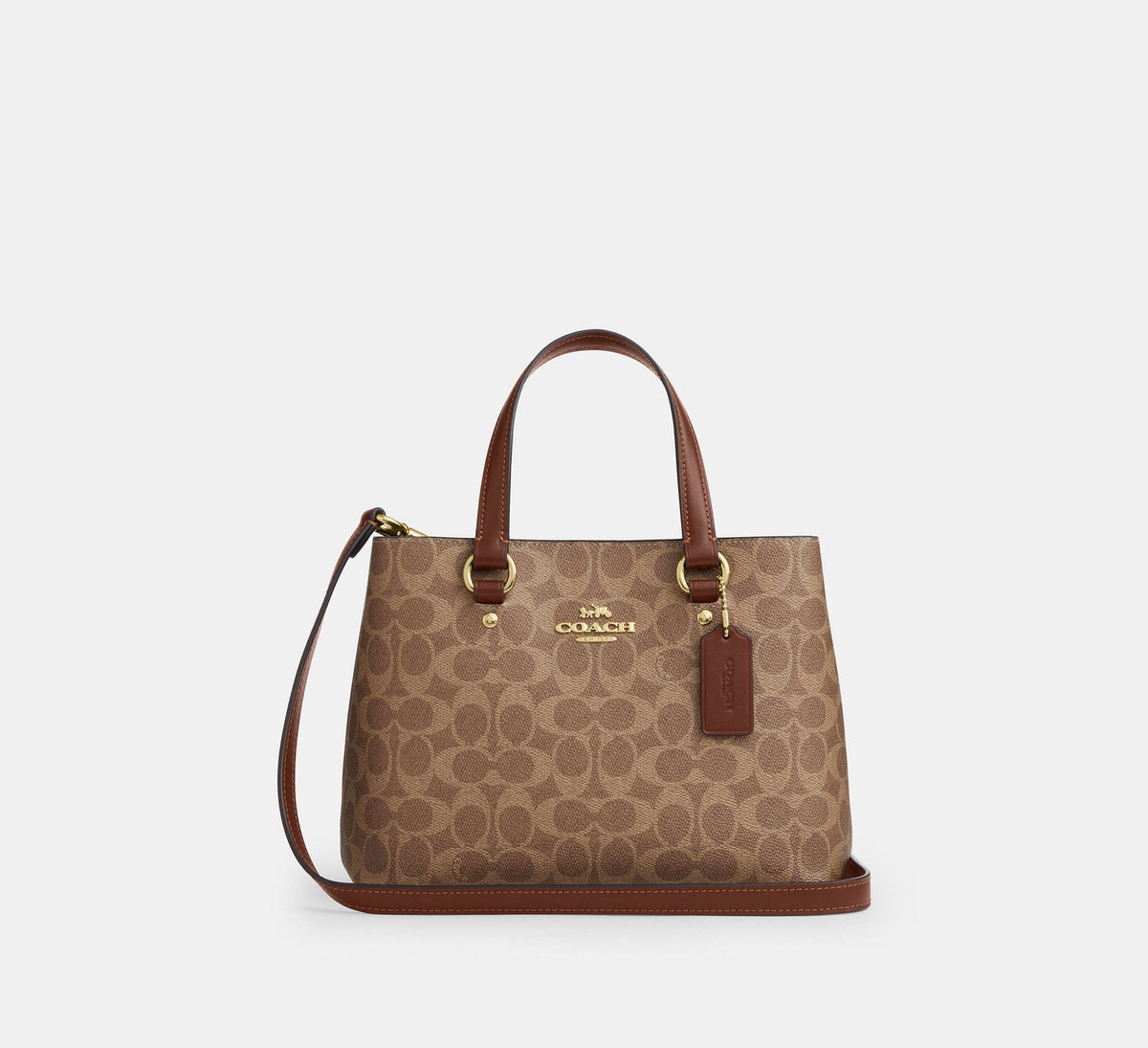 Coach Station Carryall Bag In Signature  -  Gold/Tan/Brown