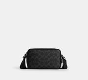 Coach Colton Crossbody Bag 19 In Signature - Matte Black/Black Signature