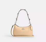 Coach Teri Shoulder Bag With Bows - Silver/Light Sand