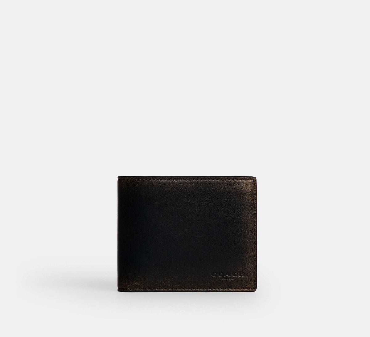 Coach 3-In-1 Wallet In Loved Leather - Black Brown