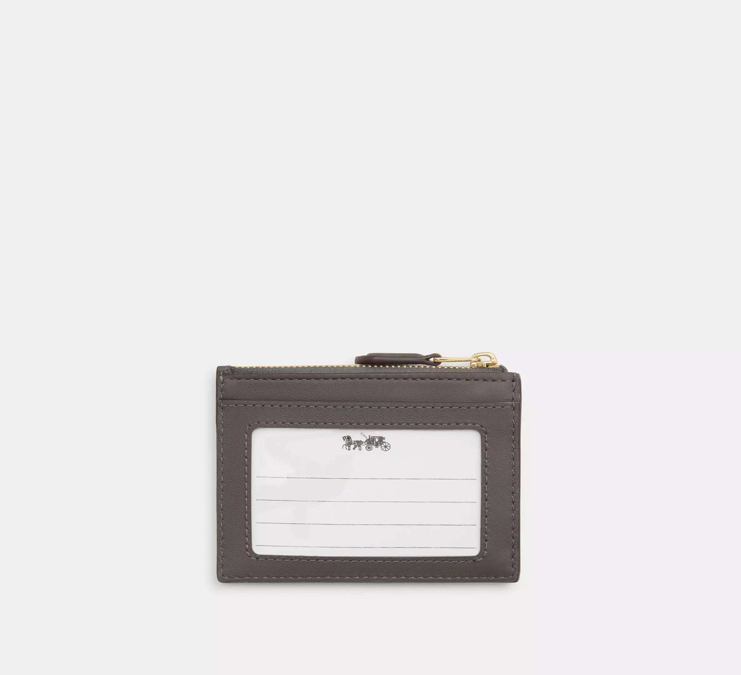 Coach Mini Skinny Id Case With Quilting -  nappa leather/Im/Slate