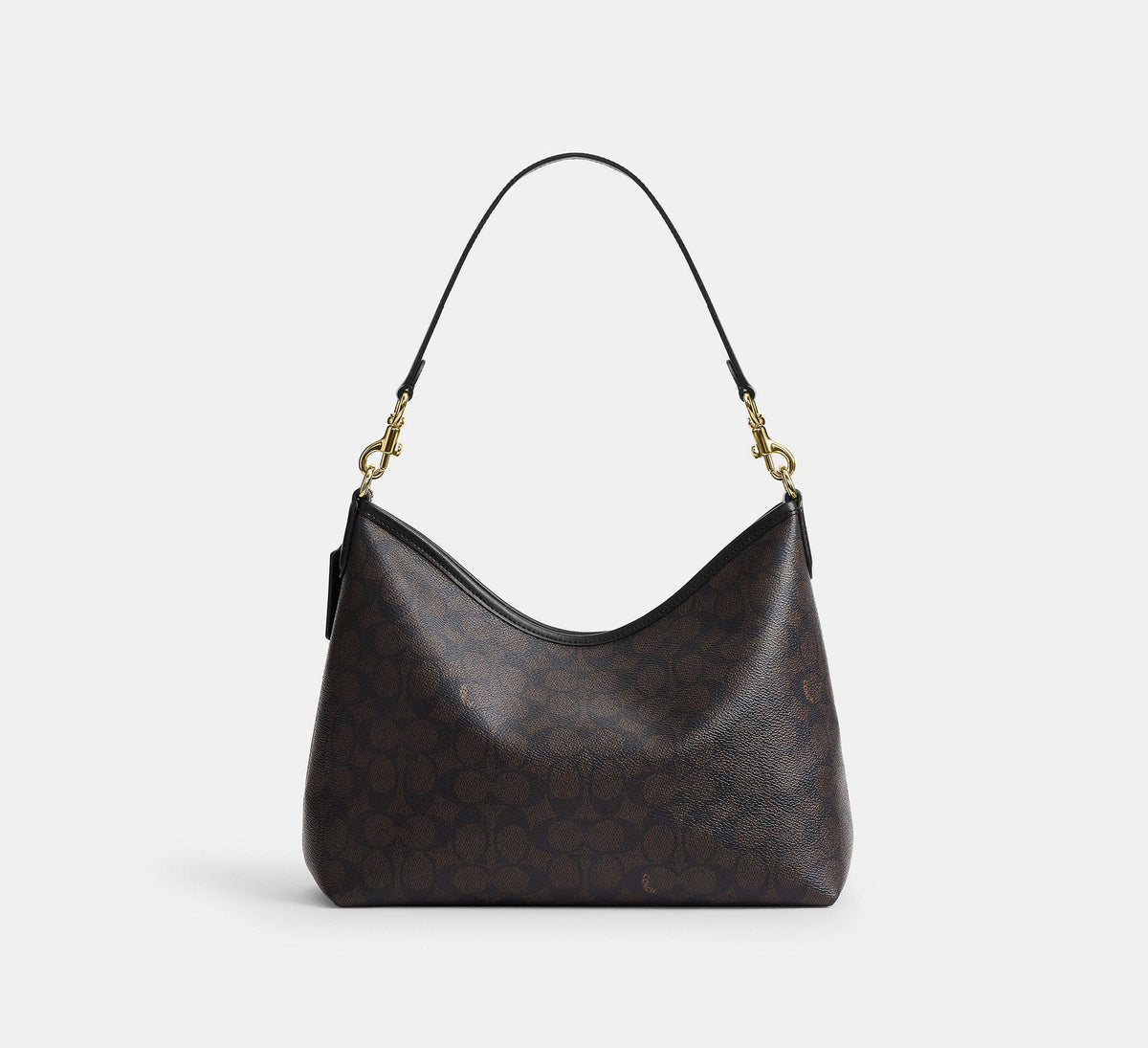 Coach Laurel Shoulder Bag In Signature - Gold/Walnut/Black