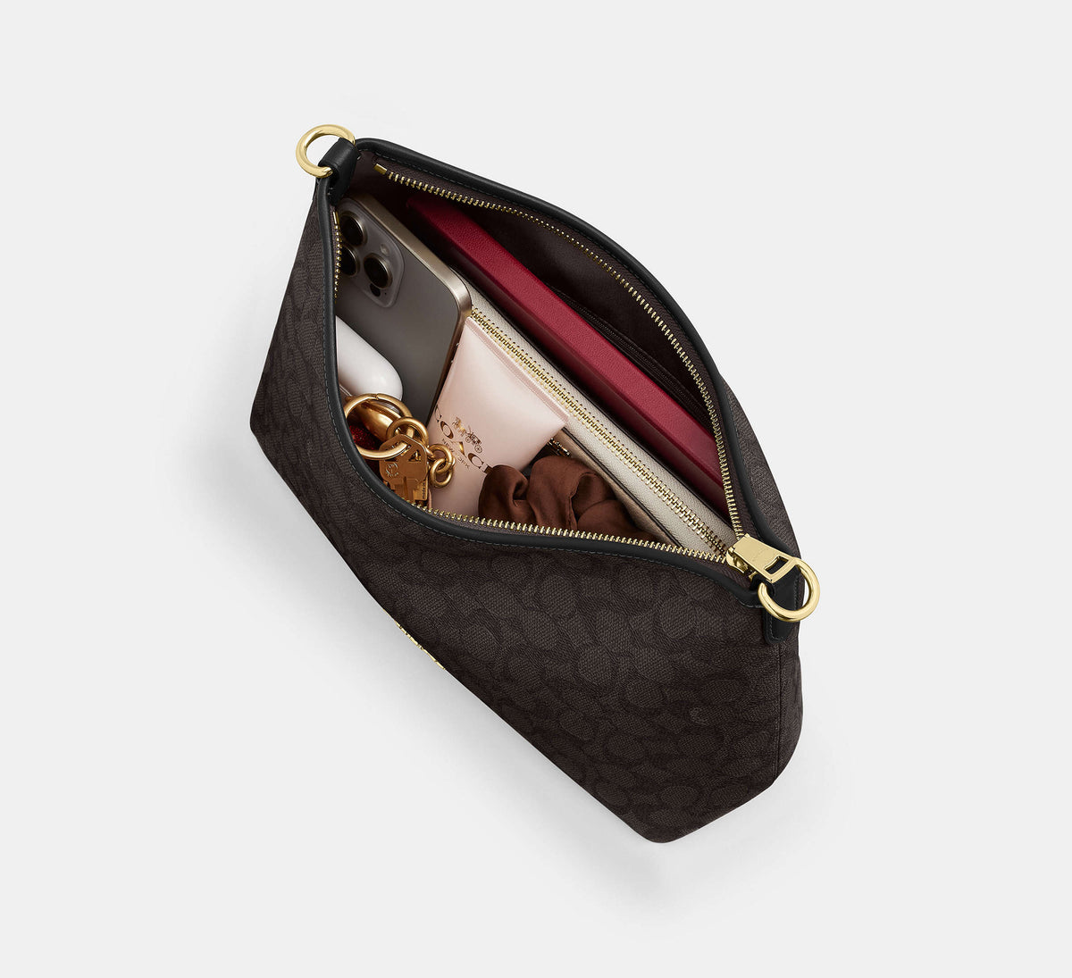 Coach Laurel Shoulder Bag In Signature - Gold/Walnut/Black