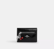 Coach Card Case With Charms -  Silver/Black
