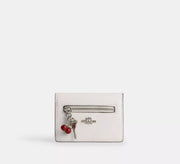 Coach Card Case With Charms -  Silver/Chalk