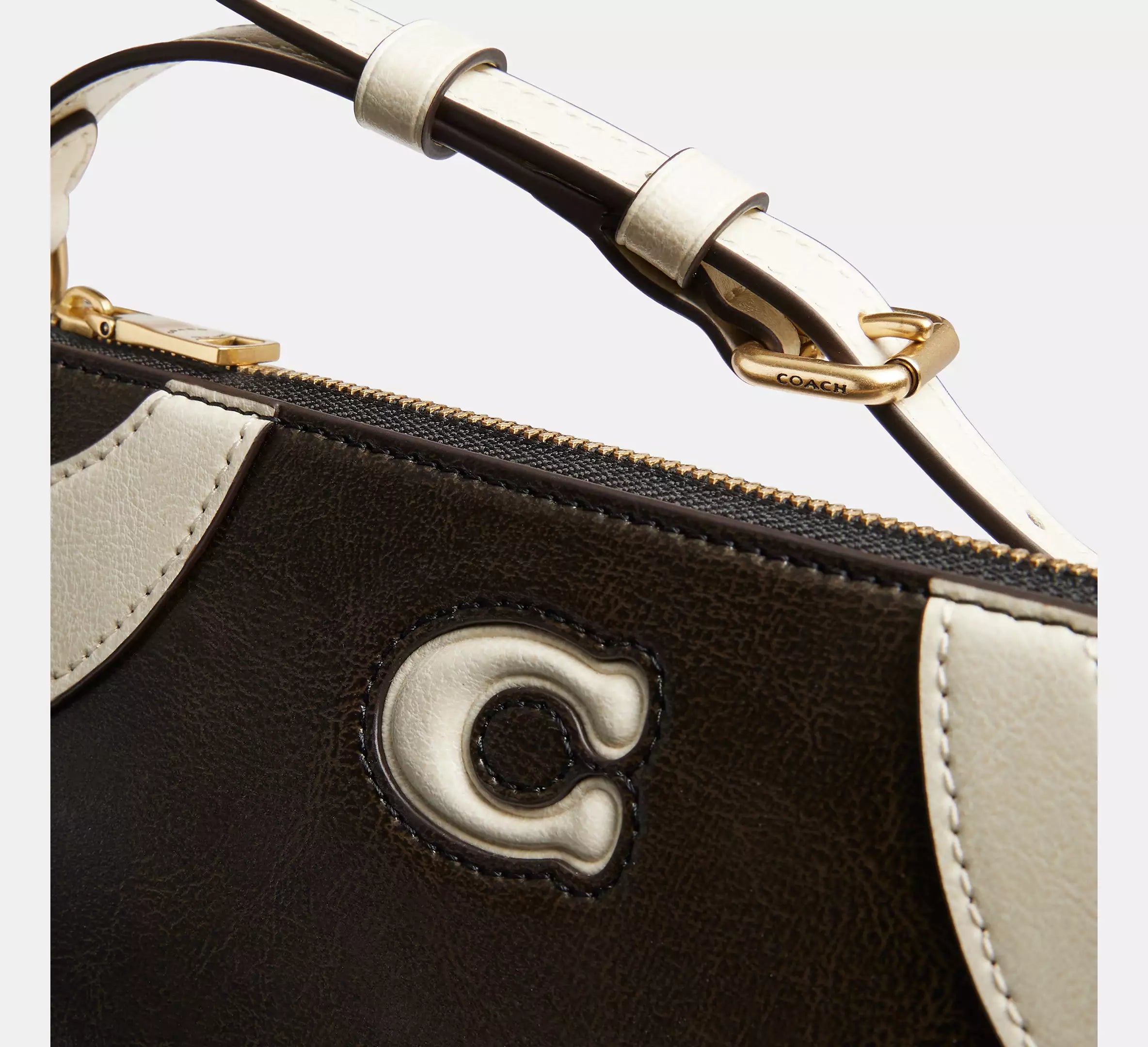 Coach Bowling Small Shoulder Bag - Black & White – Kanadadan Kapına