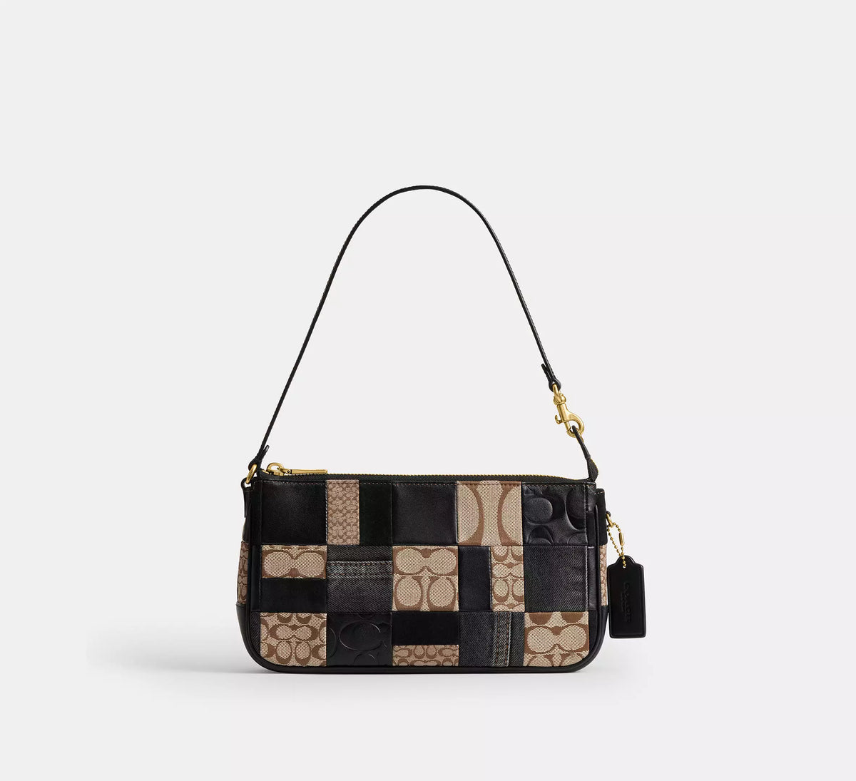 Coach Plaza Bag 25 With Patchwork - Brass/Black Multi – Kanadadan