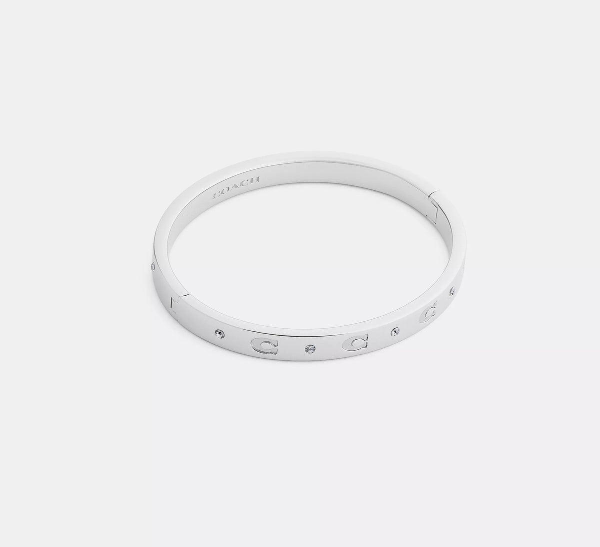 Coach Repeated C Hinged Bangle  -    Silver