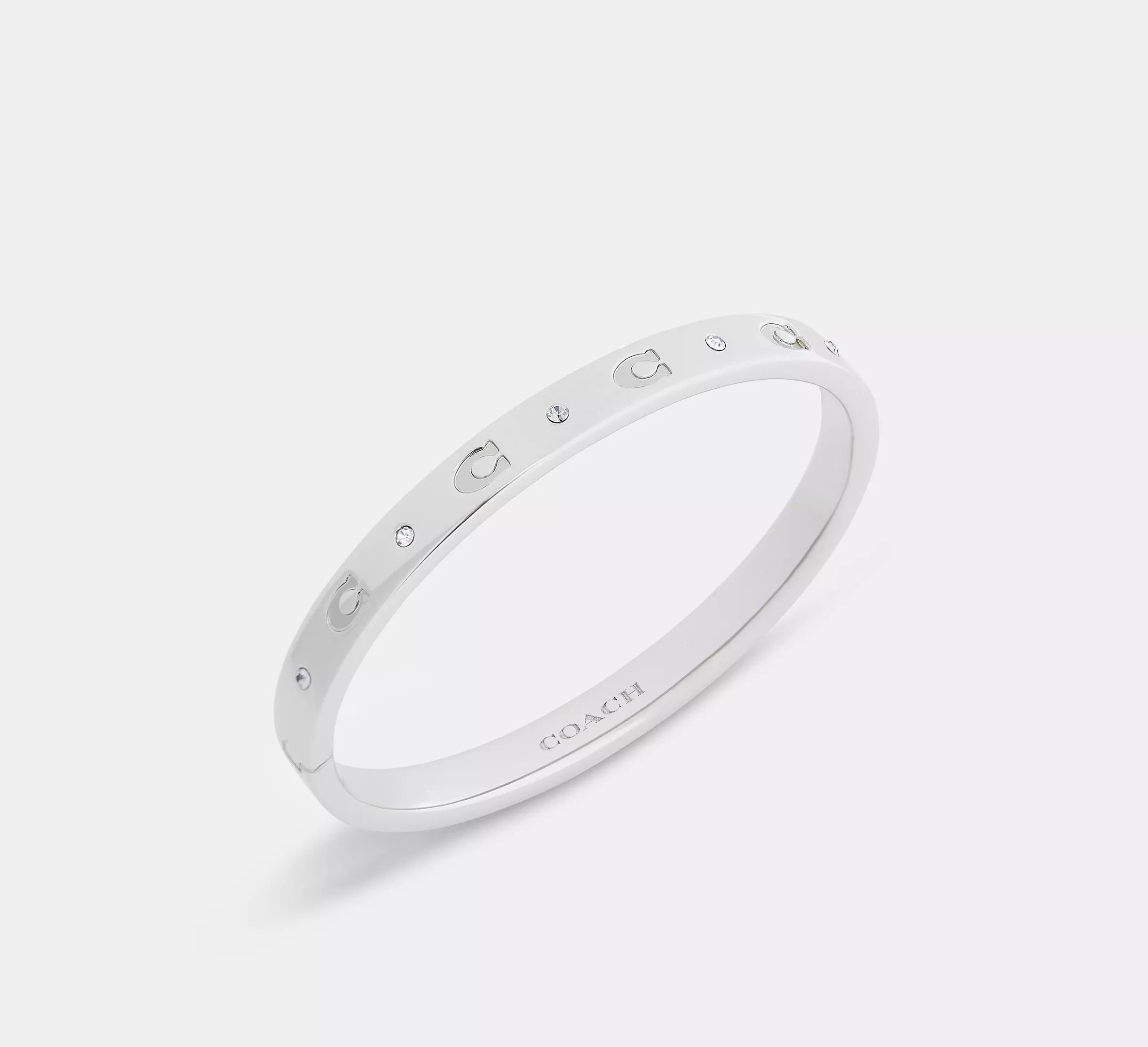 Coach Repeated C Hinged Bangle  -    Silver