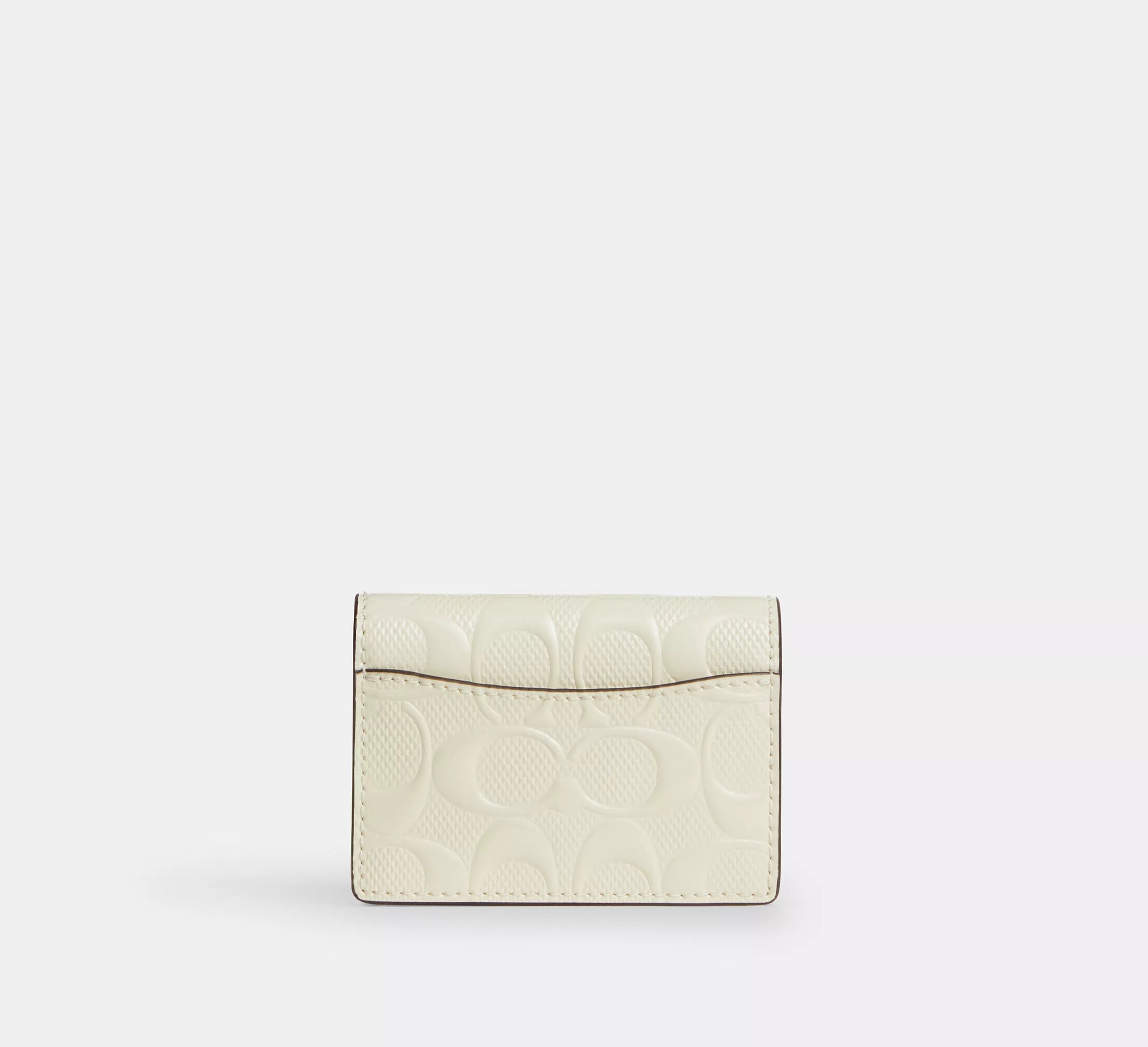 Coach Card Case With Charm In Signature Leather -  Gold/Light Lemon