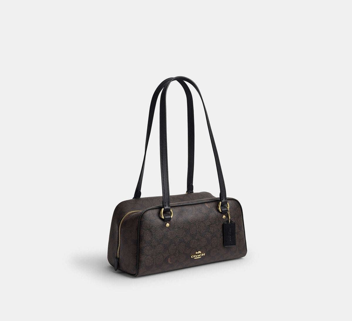 Coach Sydney Shoulder Bag In Signature - Gold/Walnut/Black