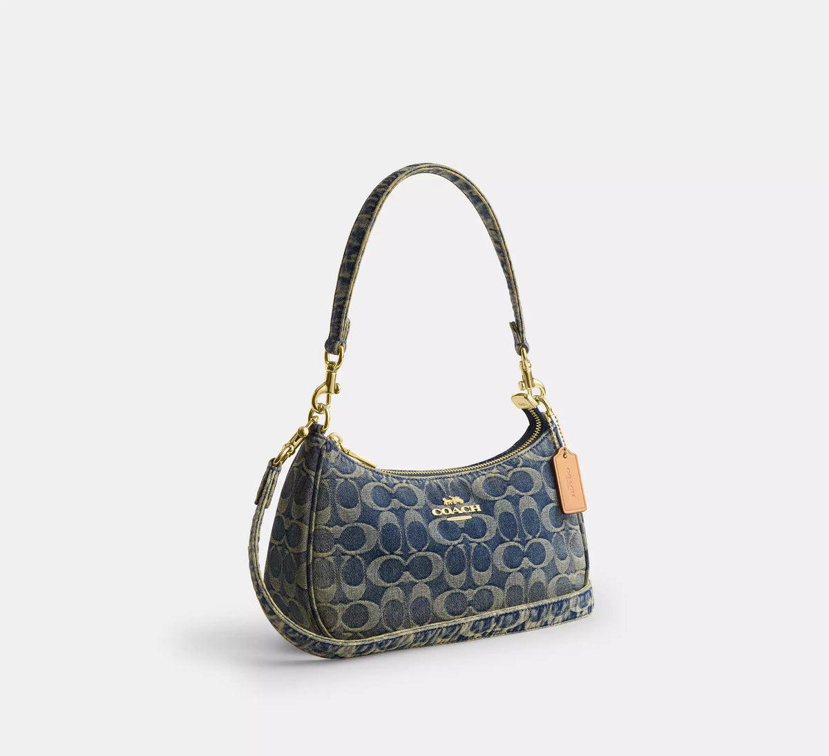 Coach Teri Shoulder Bag In Signature Regenerative Cotton Denim  -  denim/Gold/Denim