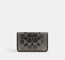 Coach Essential Slim Card Case With Crystal Signature  - jacquard/Silver/Black