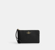 Coach Large Corner Zip Wristlet  -  Gold/Black