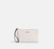 Coach Large Corner Zip Wristlet  -  Gold/Chalk