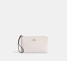 Coach Large Corner Zip Wristlet  -  Gold/Chalk