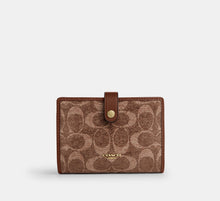 Coach 2-In-1 Wallet In Signature Chenille - Gold/Light Khaki/Vintage Brown