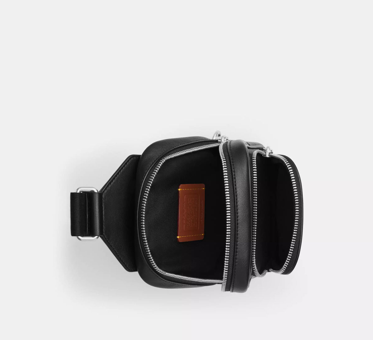 Coach Racer Sling Pack In Signature With Patches -  Sv/Walnut/Black