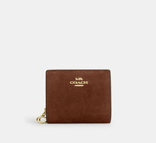 Coach Snap Wallet -  suede/Gold/Warm Brown