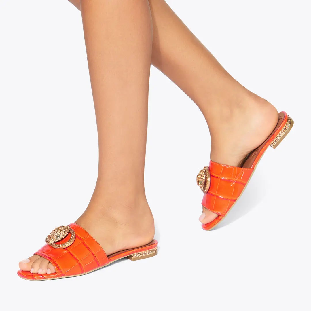 Kurt Geıger Chelsea Flat Sandal -Orange
