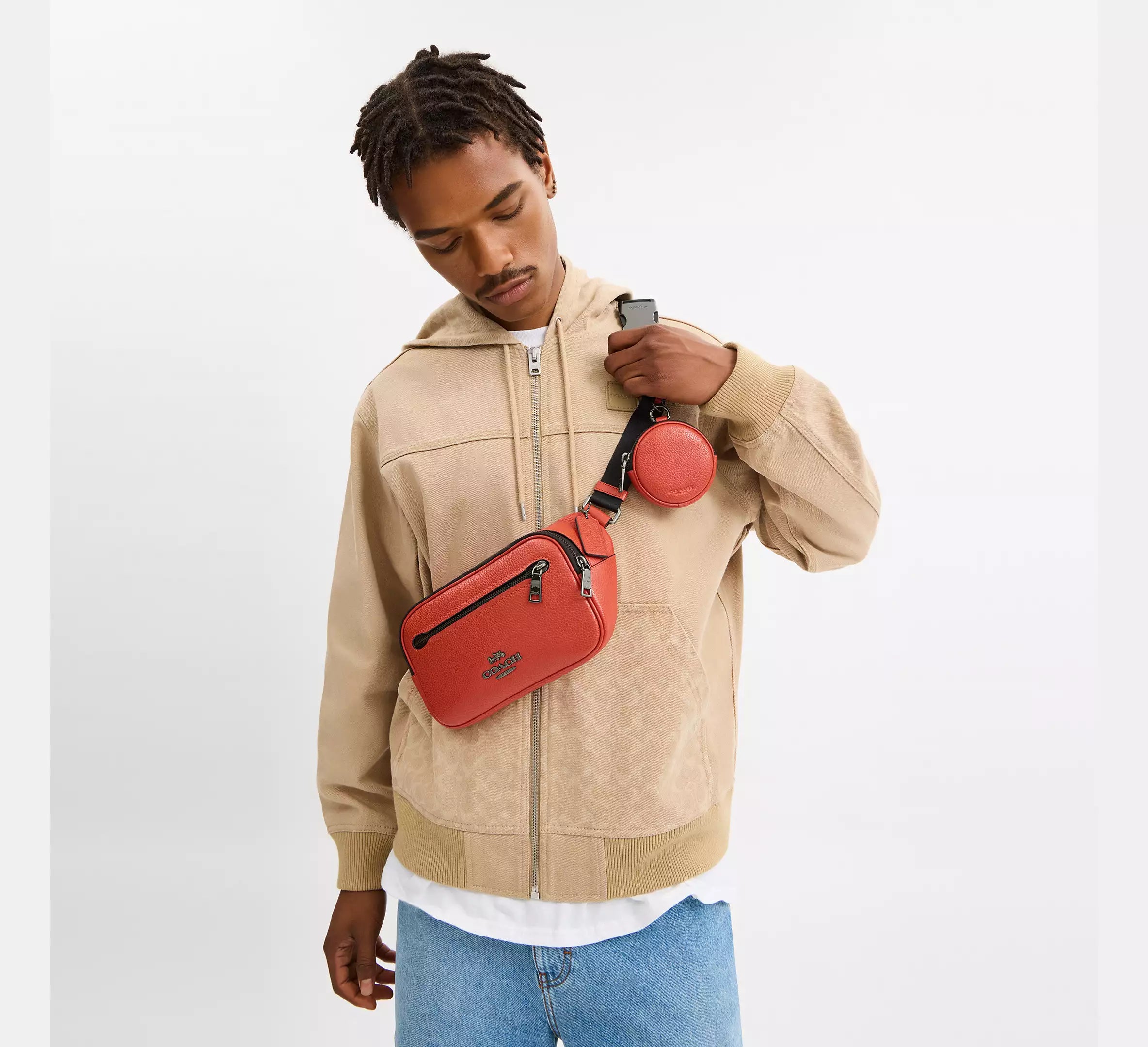 Coach Elias Belt Bag - Gunmetal/Mango
