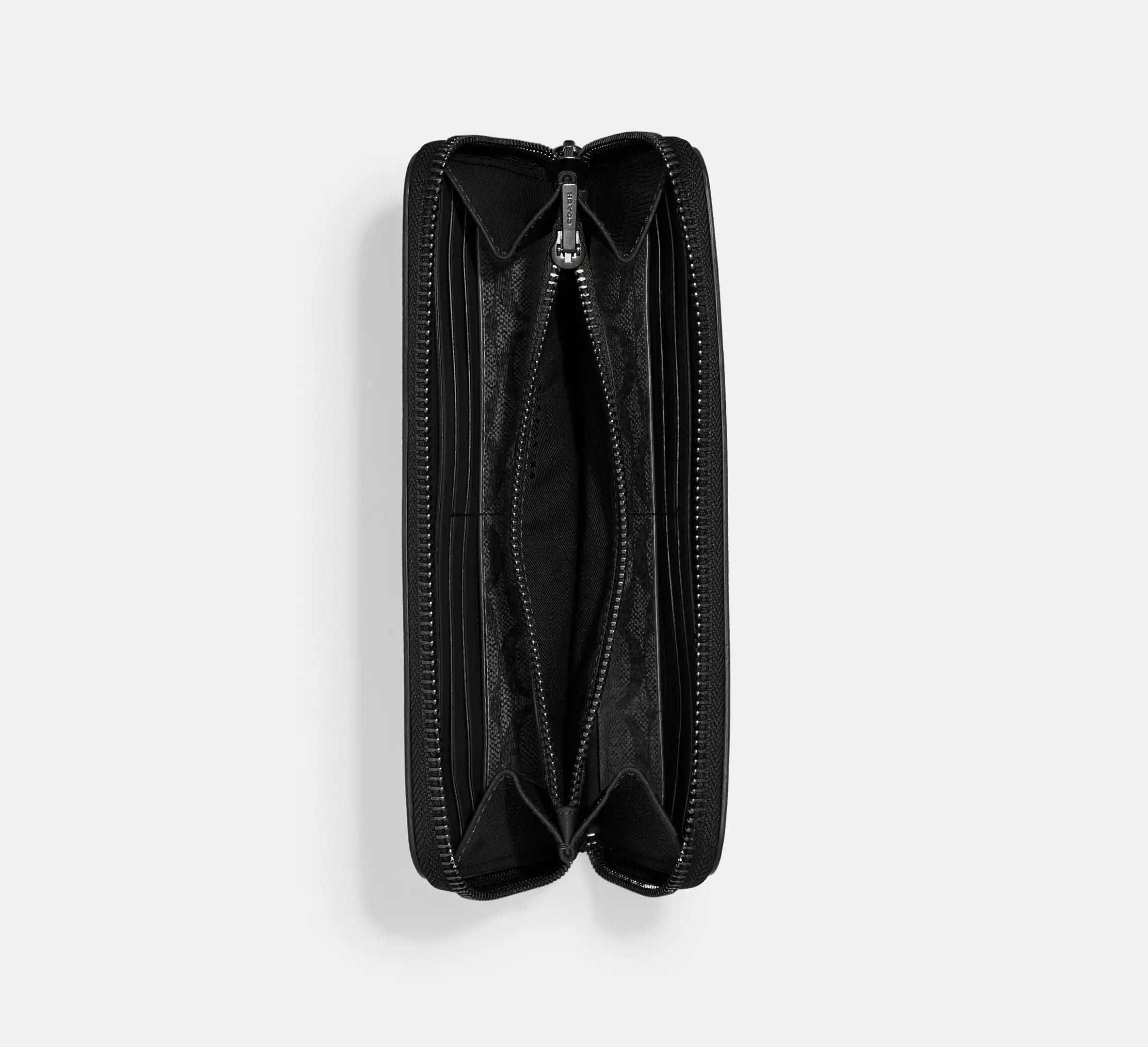 Coach Accordion Wallet With Signature Interior - SEZON - Black