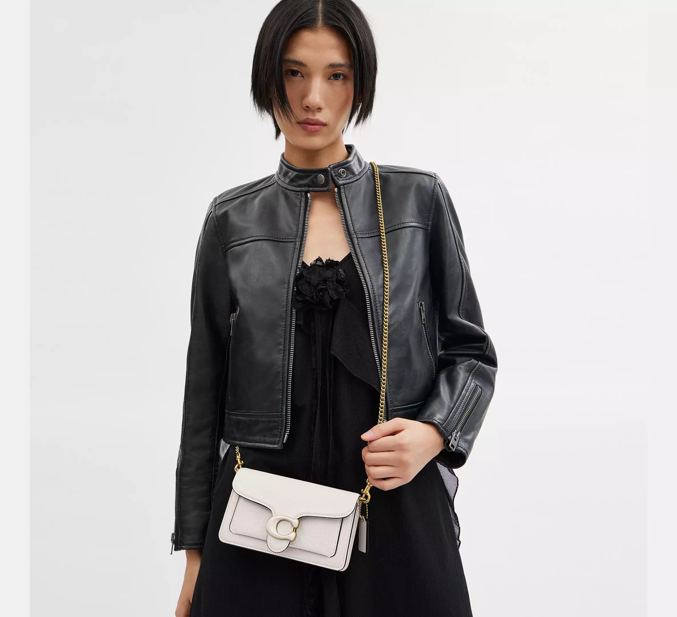 Coach Tabby Crossbody Wristlet - Brass/Chalk