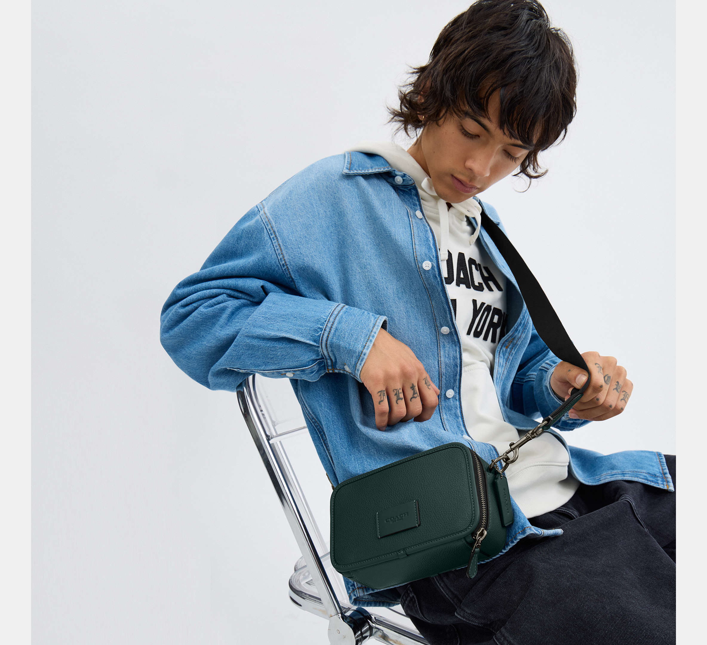 Coach Wyatt Crossbody - Gunmetal/Dark Teal