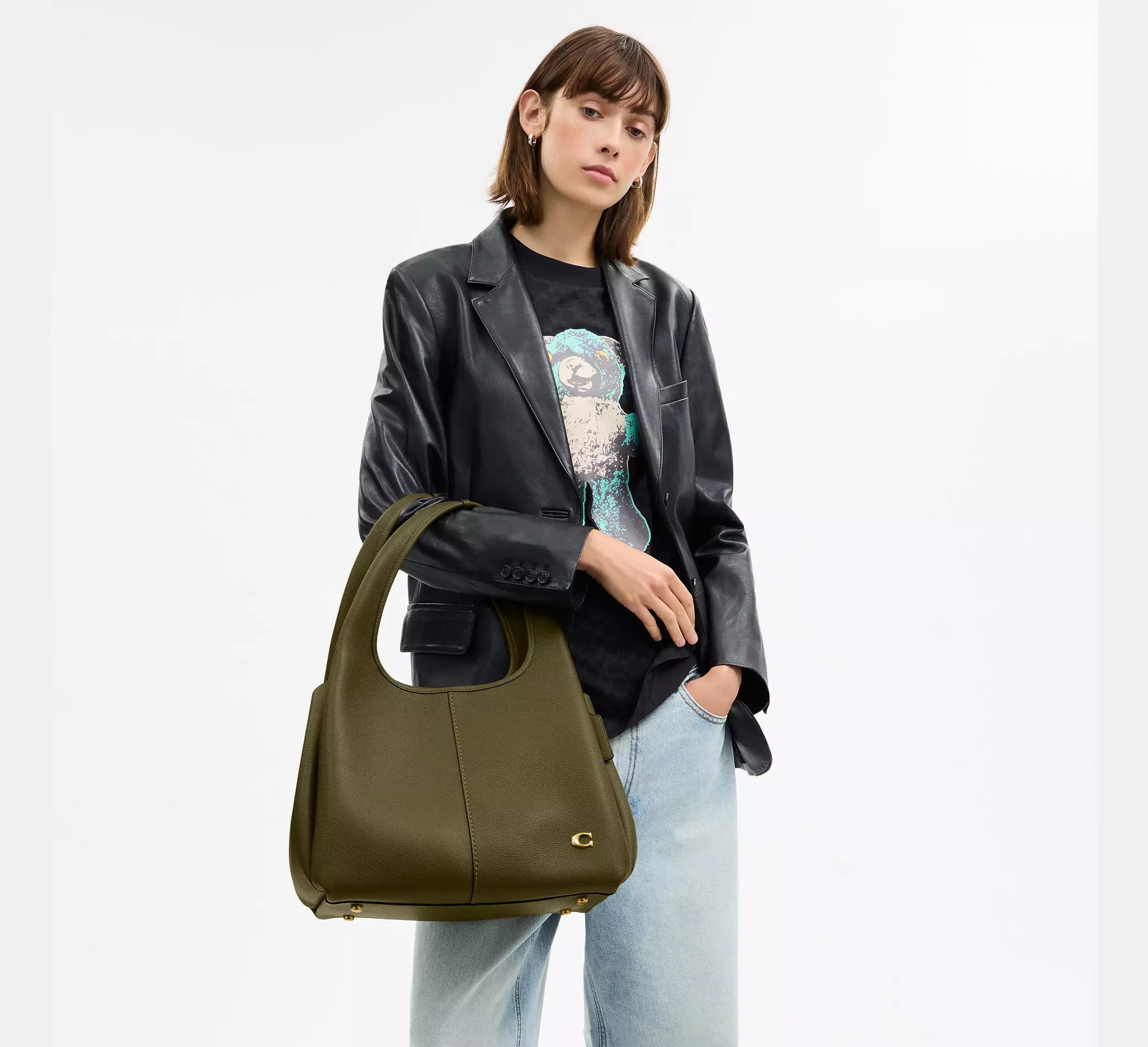 Coach Lana Shoulder Bag - Brass/Olive