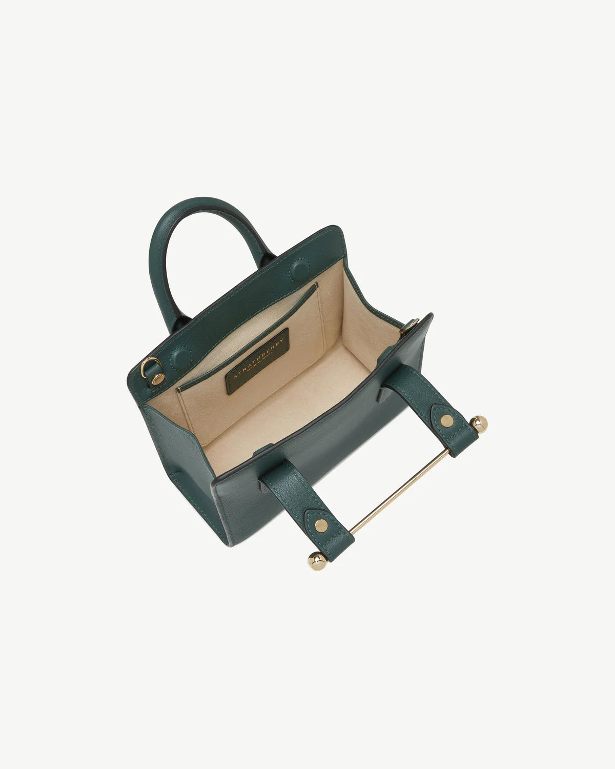 Strathberry Nano Tote  -  Bottle Green