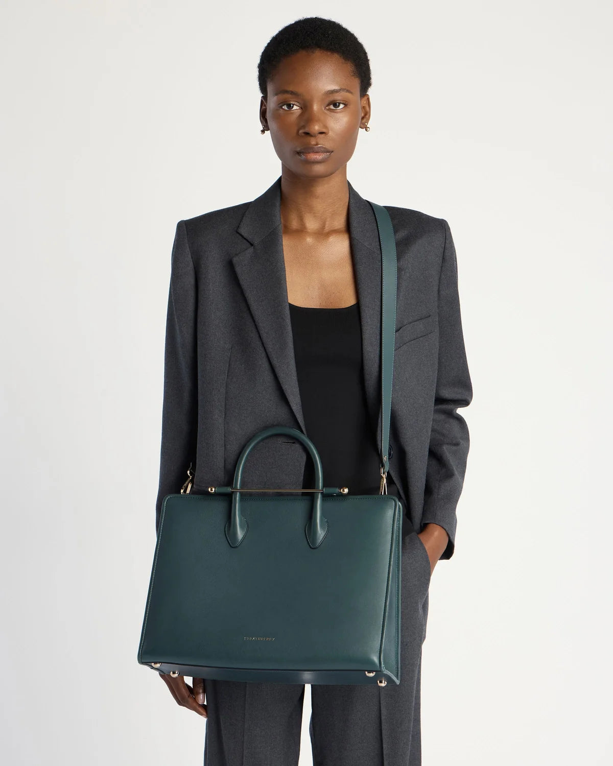 Strathberry Tote  - Bottle Green