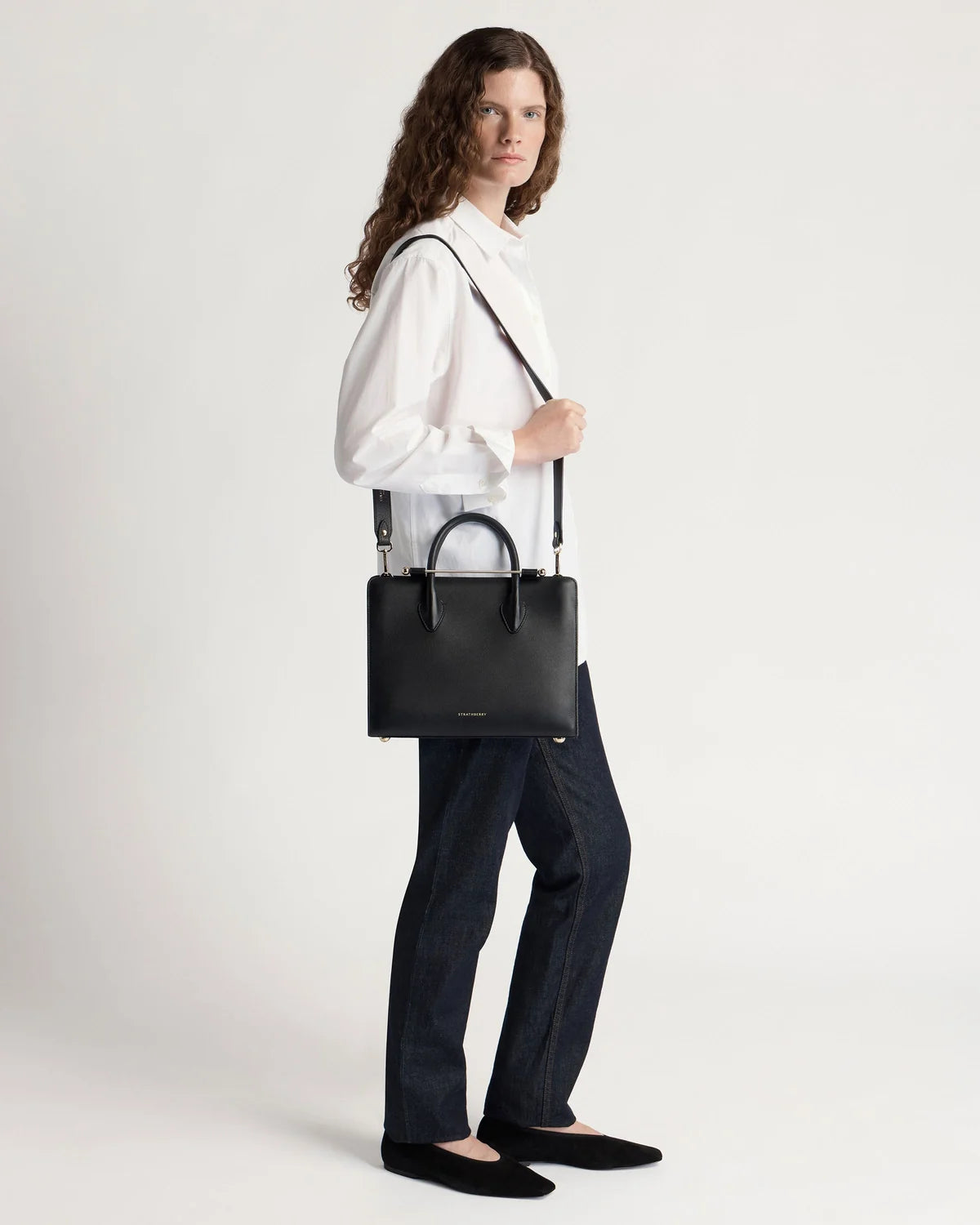 Strathberry Midi Tote  - Black