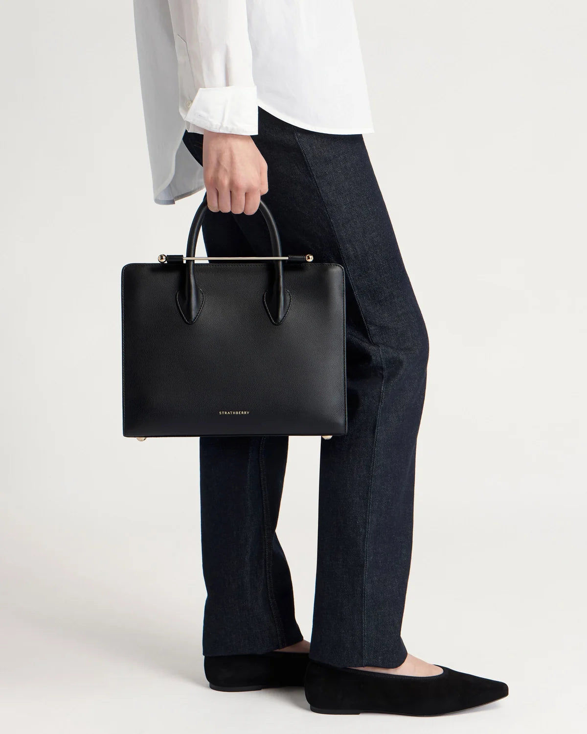 Strathberry Midi Tote  - Black