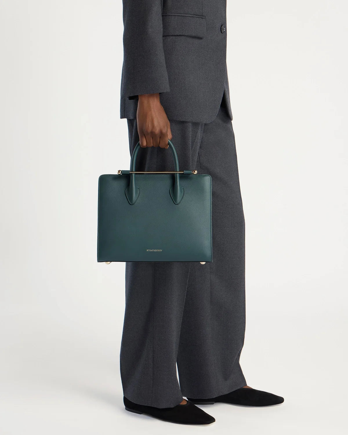Strathberry Midi Tote  - Bottle Green