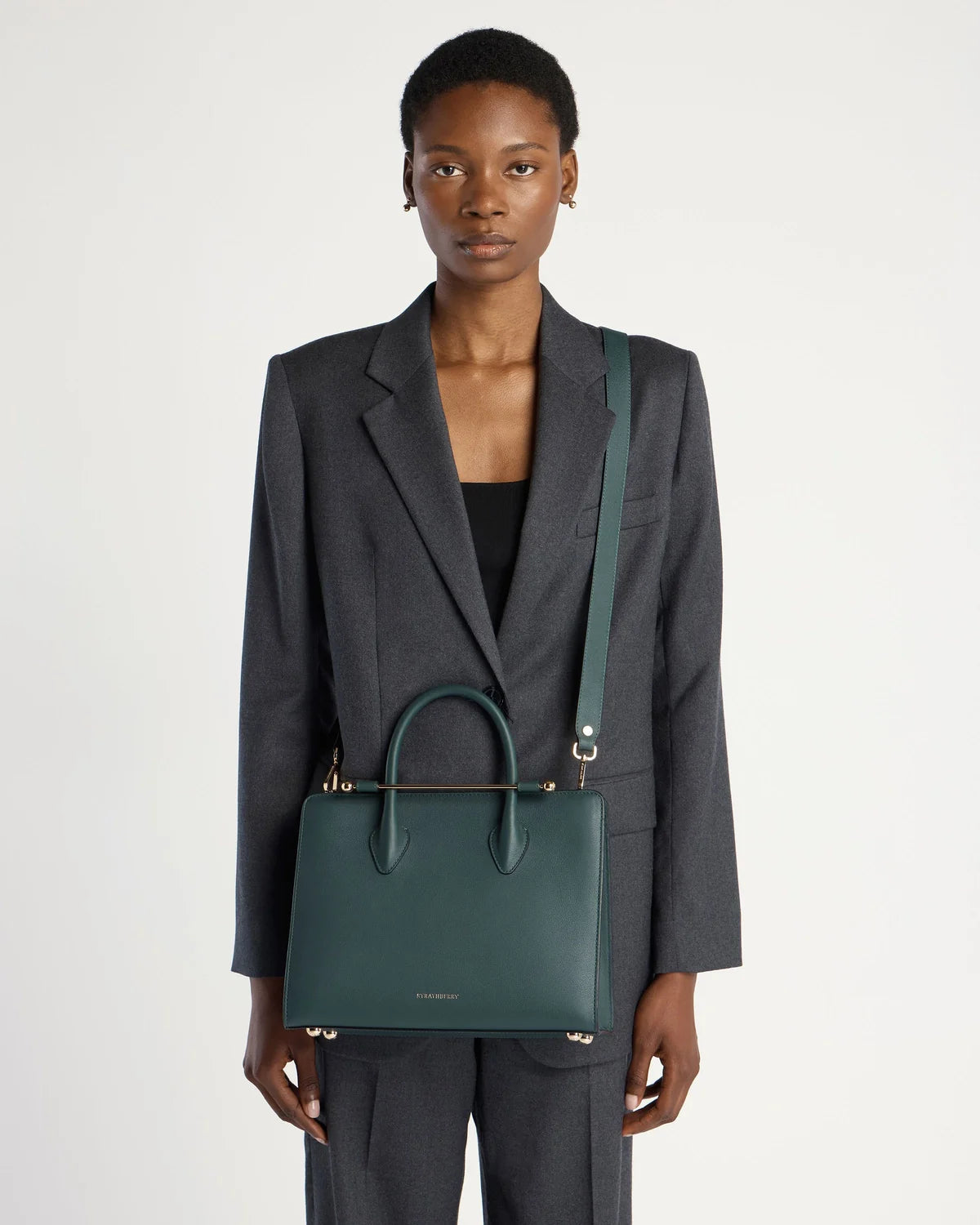 Strathberry Midi Tote  - Bottle Green