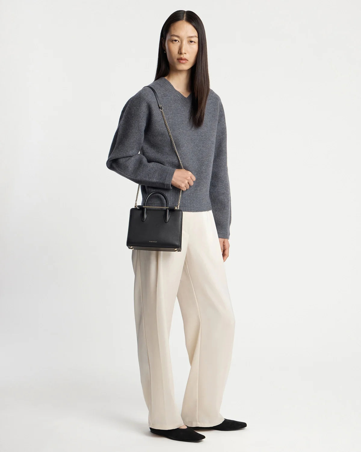 Strathberry Mini Tote  -  Black