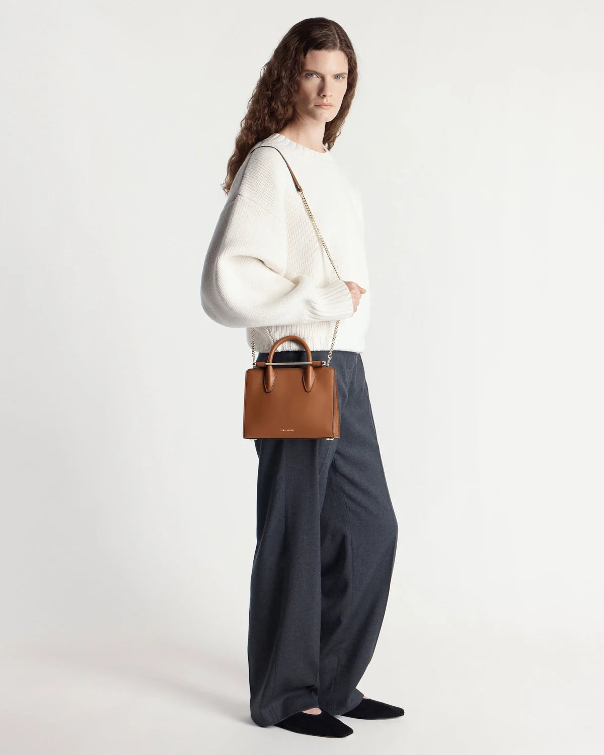 Strathberry Mini Tote  -  Chestnut