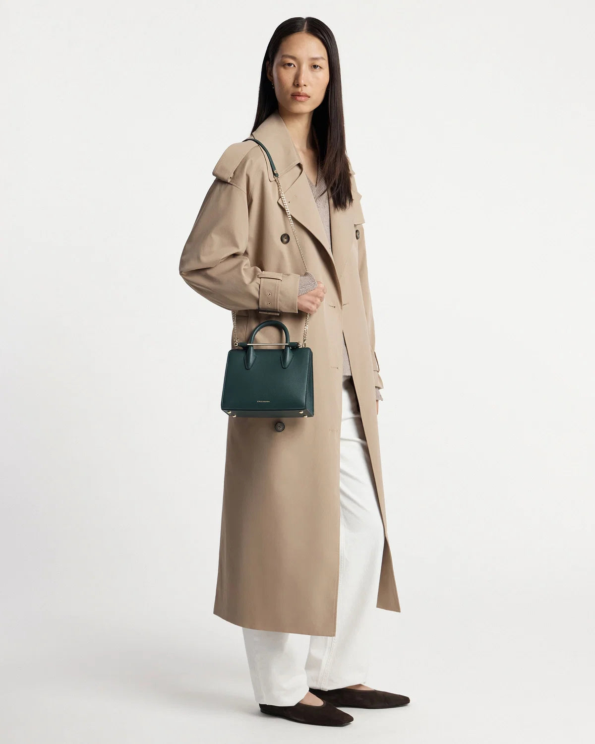 Strathberry Mini Tote  -  Bottle Green
