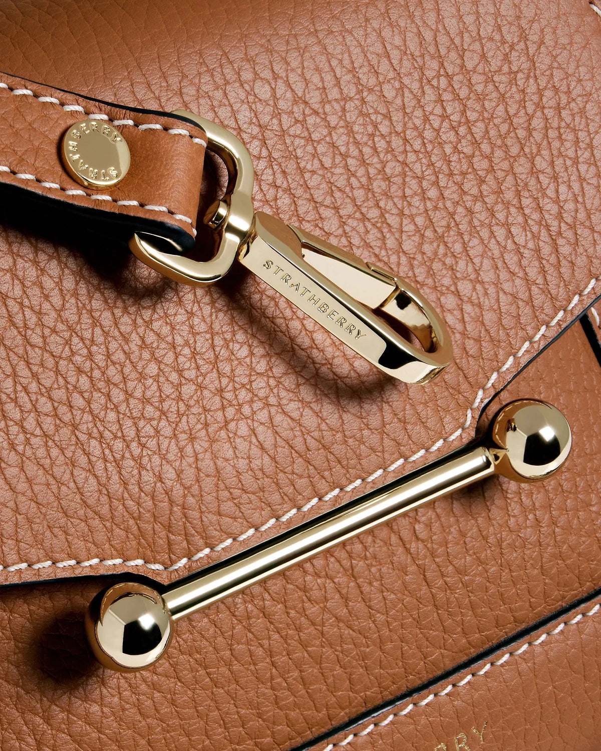 Strathberry Mosaic Nano  -  Tan with Vanilla Stitch