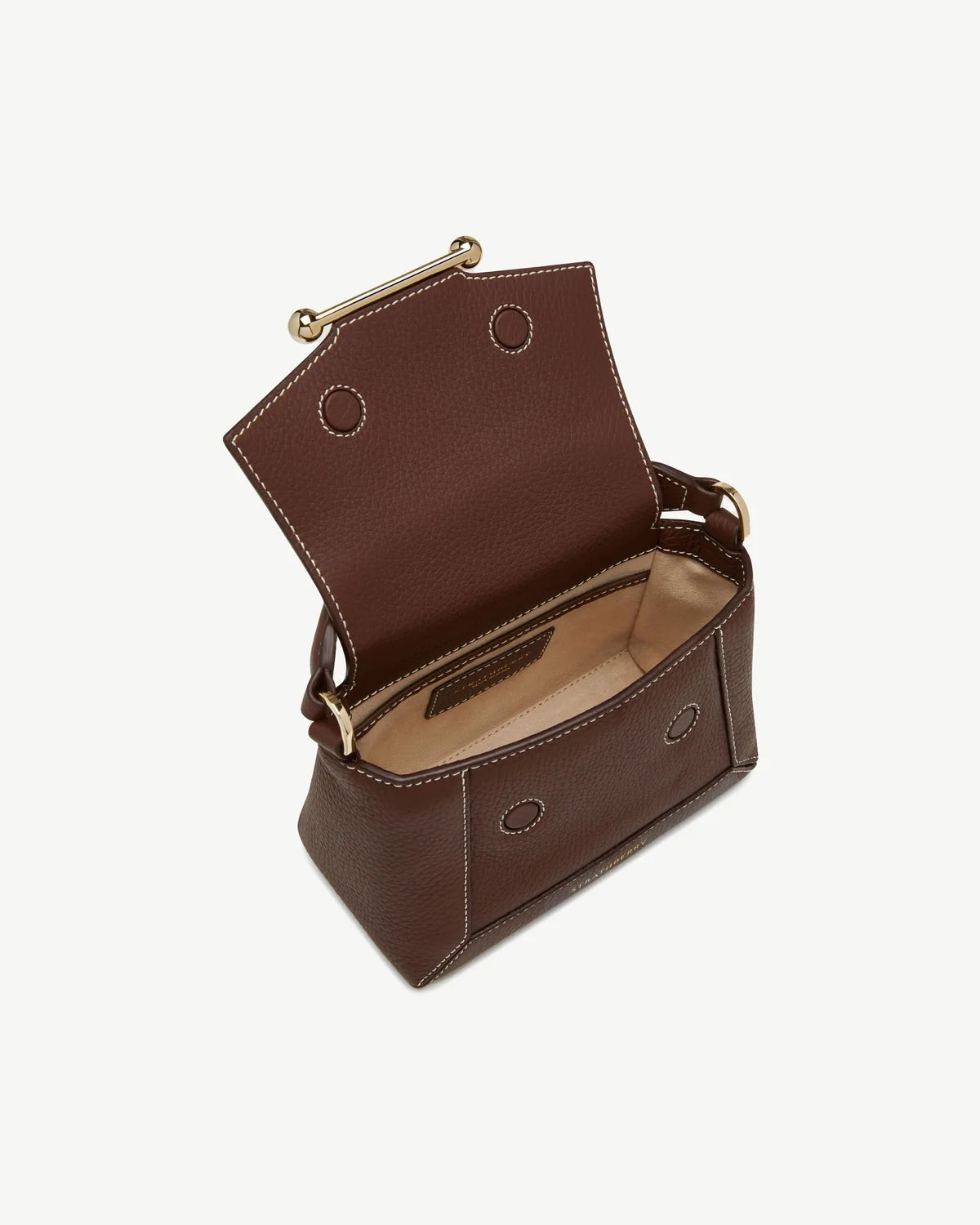 Strathberry Mosaic Nano  -  Chocolate with Vanilla Stitch