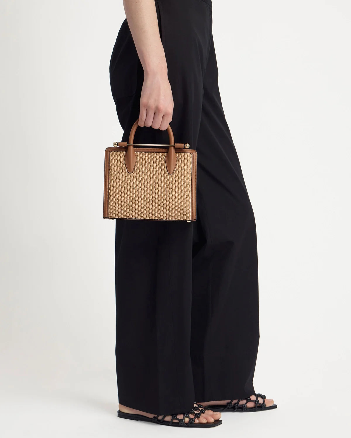 Strathberry Mini Tote  -  Tan/Raffia