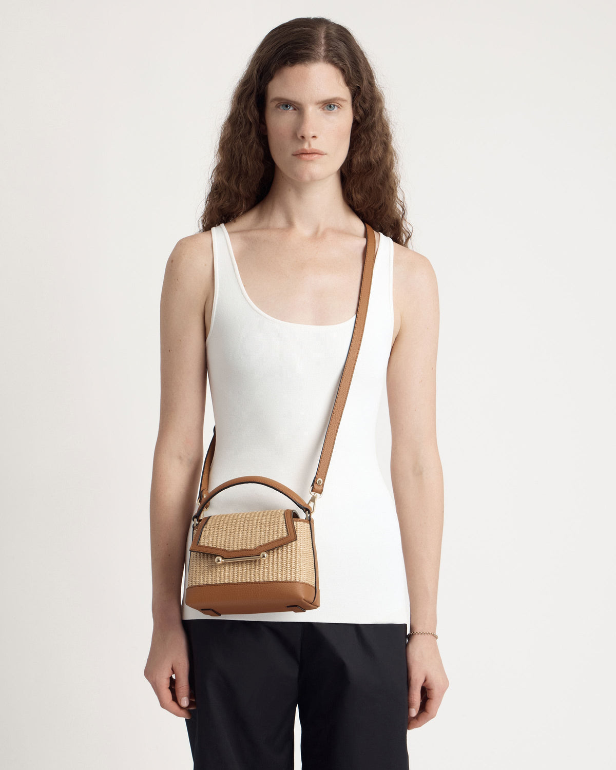 Strathberry Mosaic Nano  -  Tan/Raffia