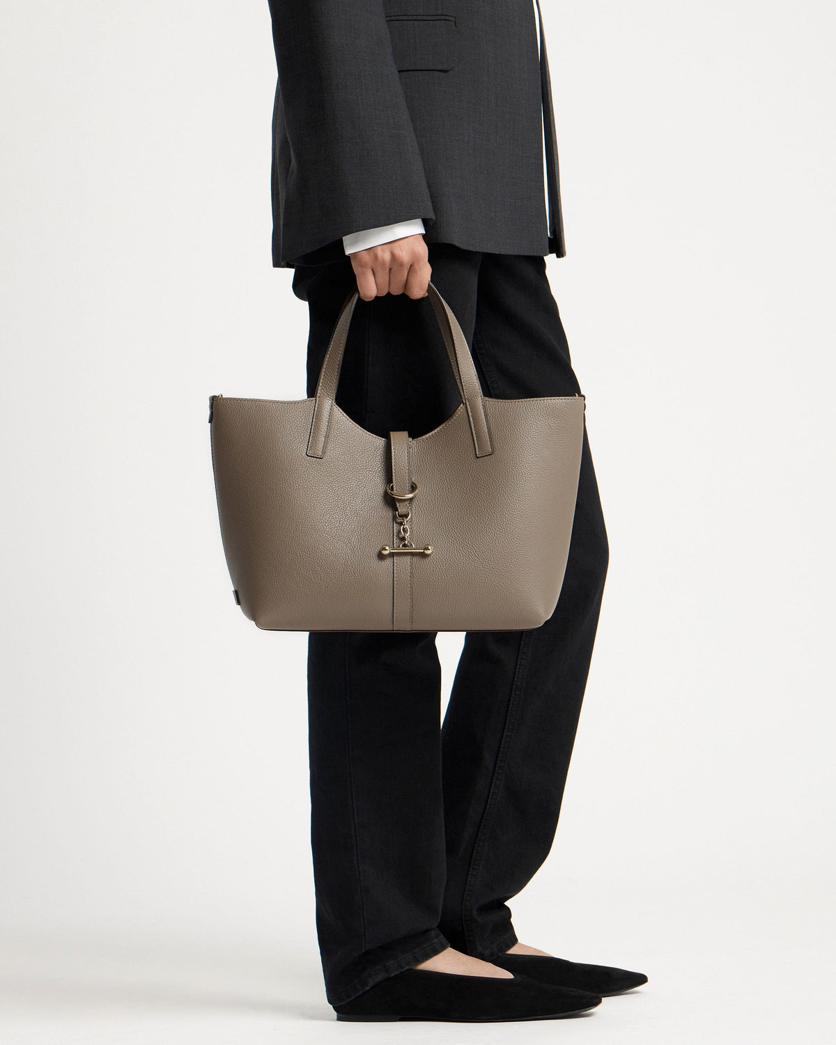 Strathberry Kite Tote Midi  -  Taupe